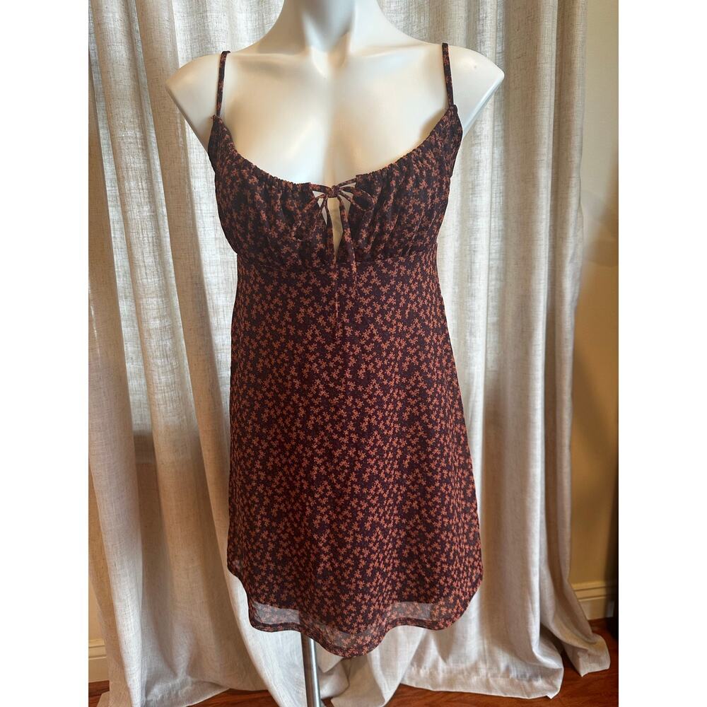 Aeropostale Mini Dress sz s Babydoll Dress Floral Print Y2K